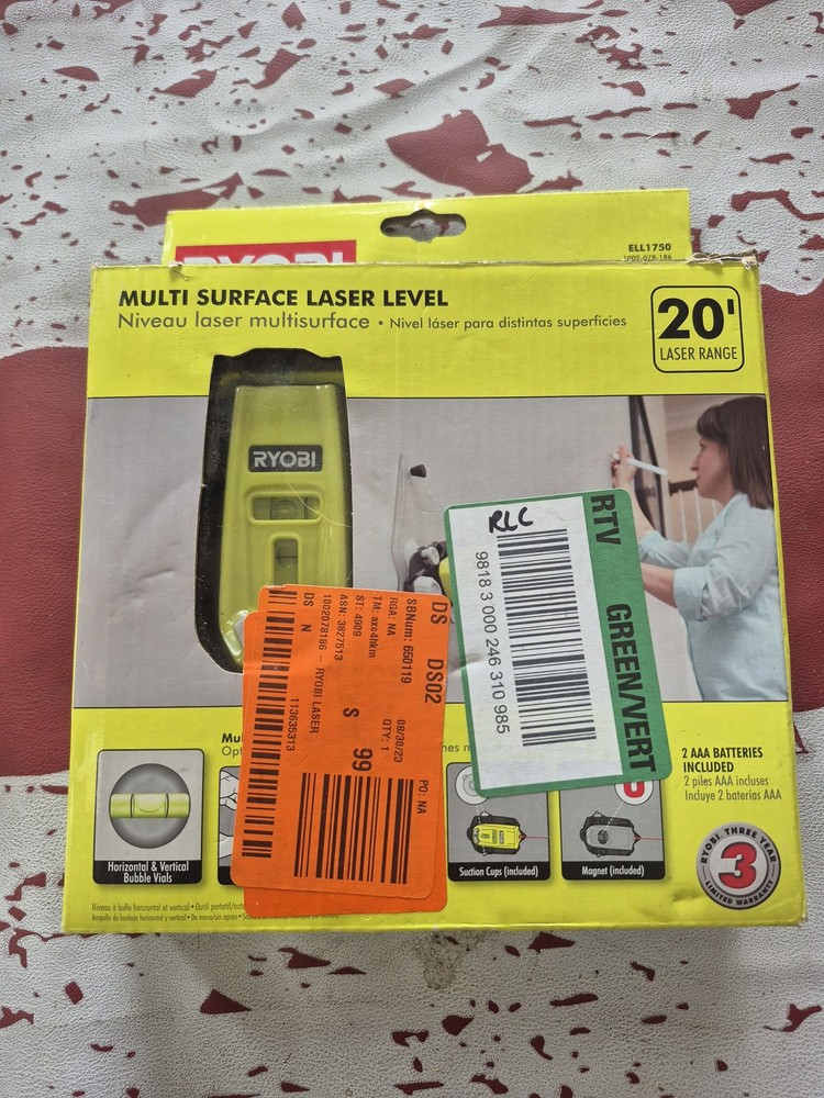 Ryobi ELL1750 Multi Surface Laser Level