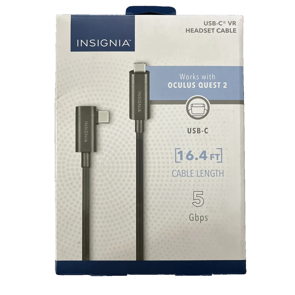 Insignia- 16.4' USB-C Virtual Reality Headset Cable for Oculus Quest 2