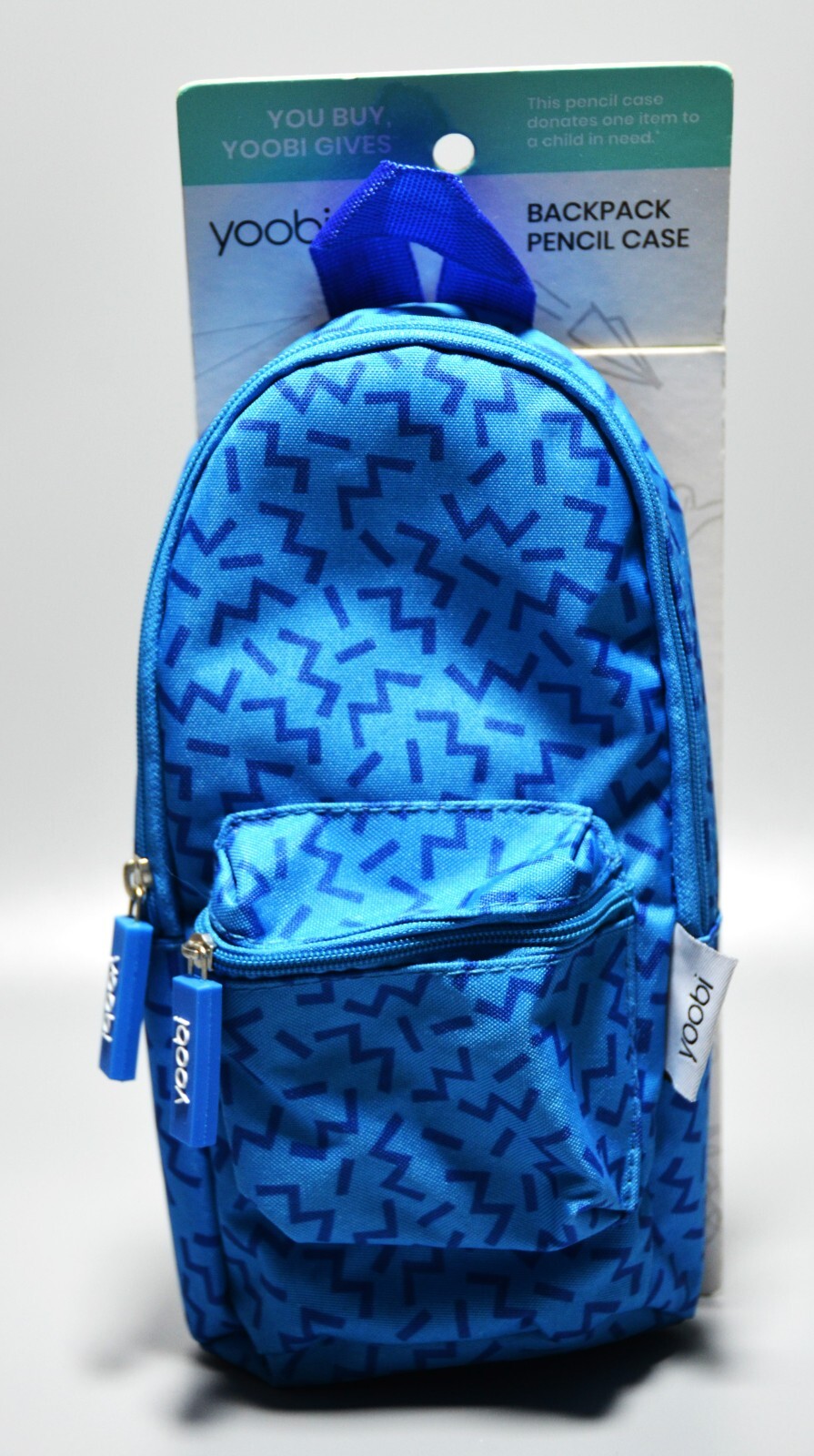 Yoobi Backpack Pencil Case Blue Abstract And 24 Pack No 2 Pencils Multicolor