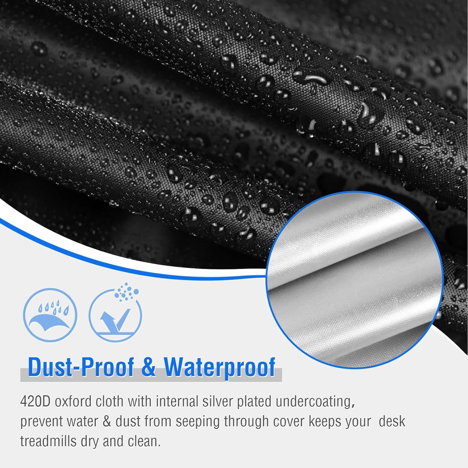 Under Desk Treadmill Cover, Dust-Proof Walking Pad Cover, Waterproof Protective