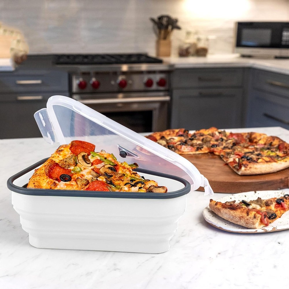 Ultimate Pizza Pack Storage Container Reusable Foldable Portable Microwavable!