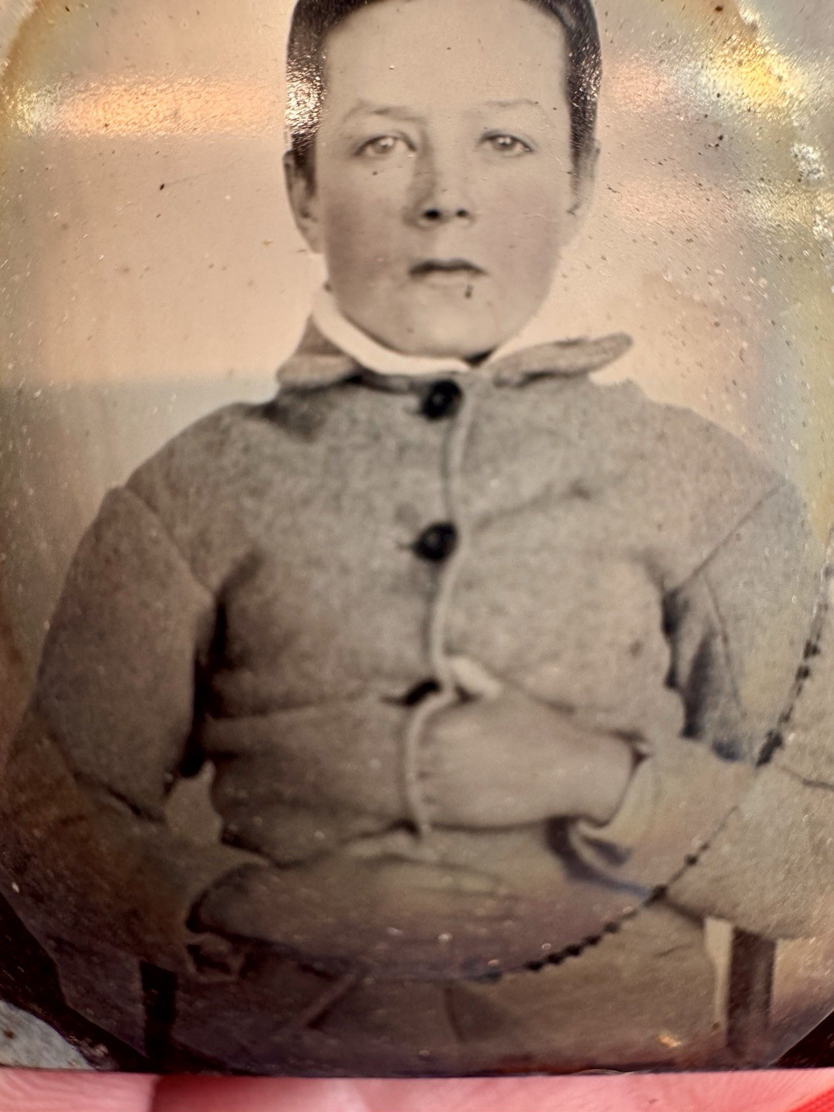 Antique 1/9 Plate Tintype Civil War Young Confederate Soldier Uniform Photo NC