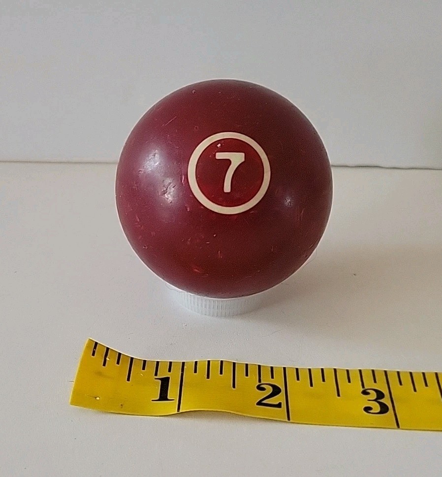 Vintage No. 7 Solid Red Pool Ball Billiard 2" Replacement (Q)