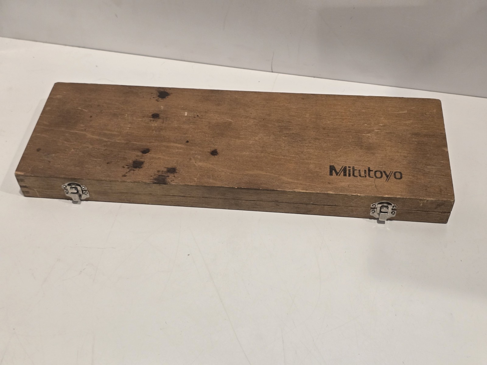 MITUTOYO 12 Inch DIAL CALIPER NO 505-645-50 w/ Wood CASE