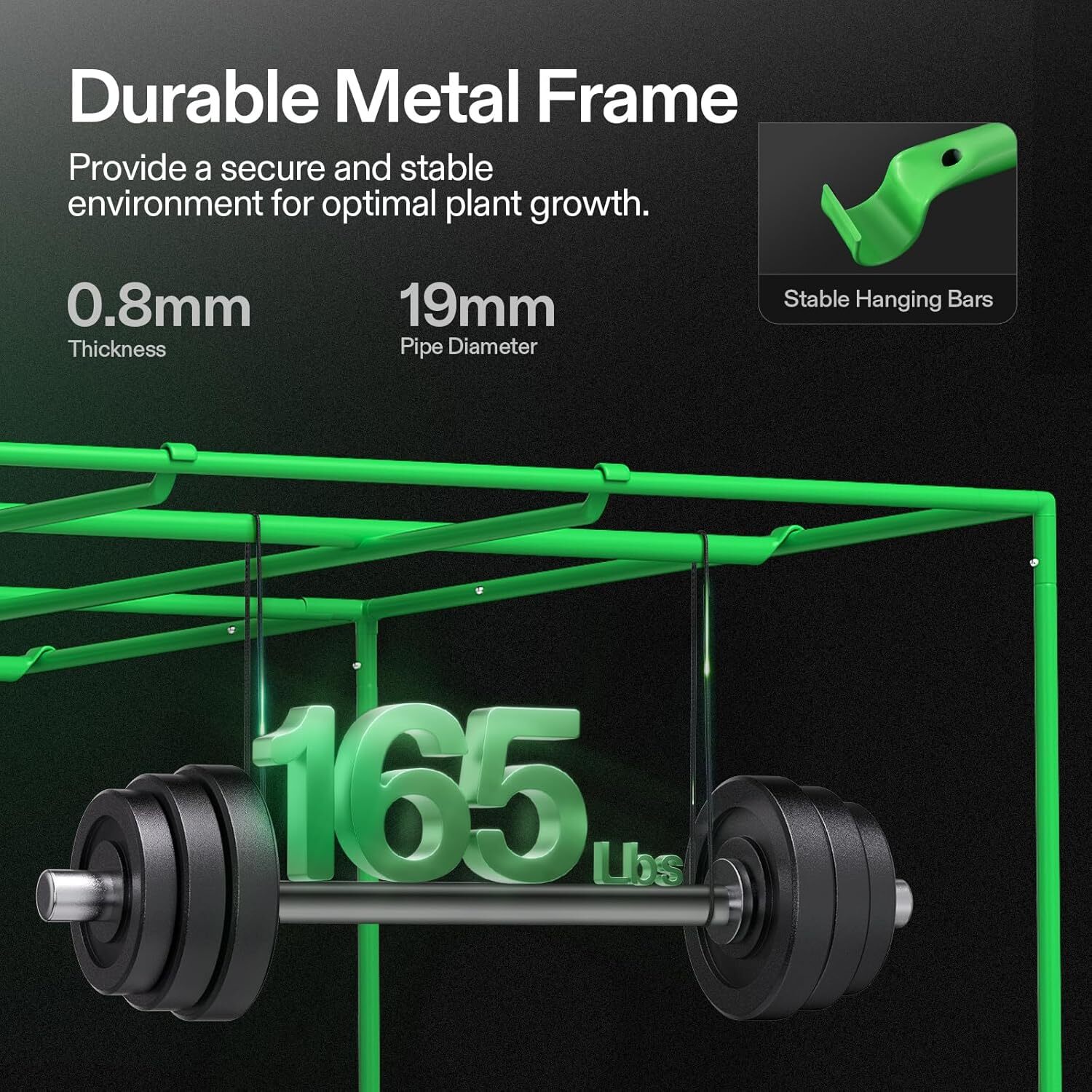 VIVOSUN 8x8ft Grow Tent Kit 96"x96"x80" w/ 6" Inline Fan & VS1000 LED Grow Light