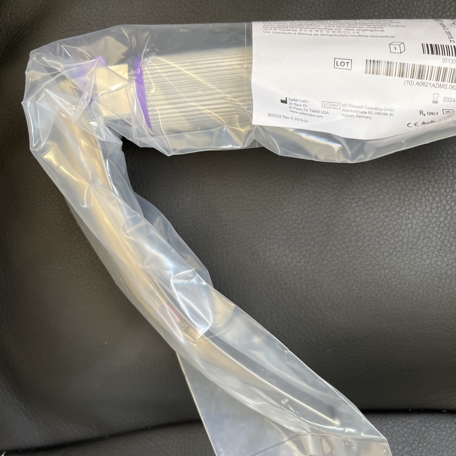 INTUBRITE Laryngoscope Mac Blade #4 With Medium Handle LED White