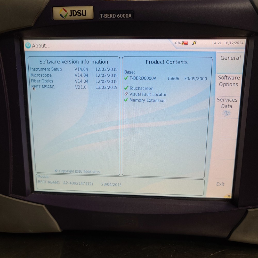 JDSU T-BERD 6000A W/ Bert MSAM1