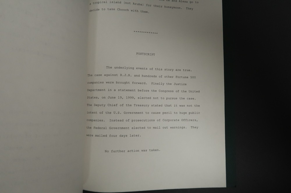 The Viking Funeral Original Book Script Stephen J. Cannell Studios Collection