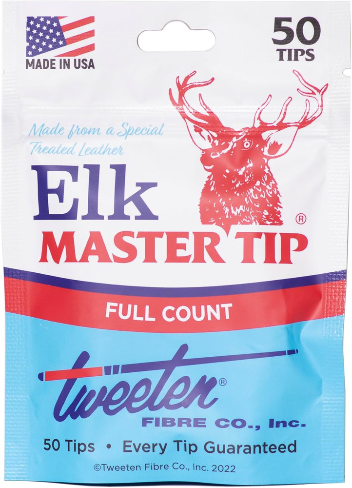 Elk Master Billiard Pool Cue Tips - 1 Package - 50 Tips - Choose Your Size