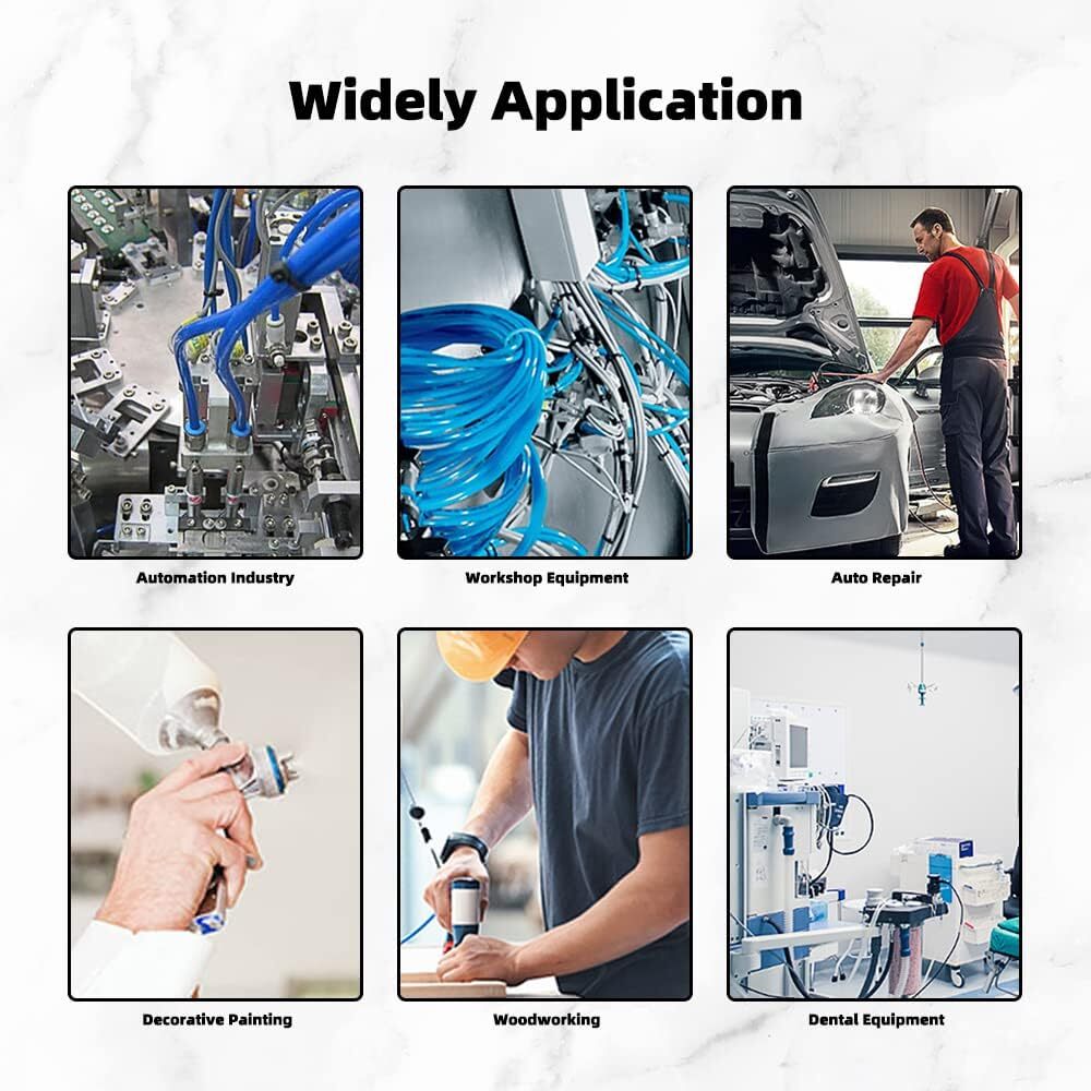 100PCS Quick Connect Pneumatic Air Line Hose Fitting Kit