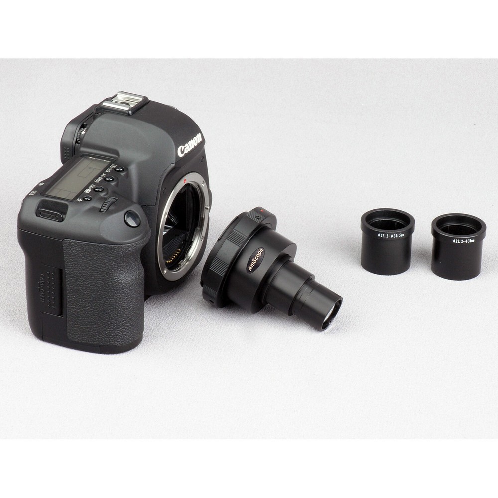 AmScope Canon & Nikon SLR/DSLR Camera Microscope Adapter 2X Magnification