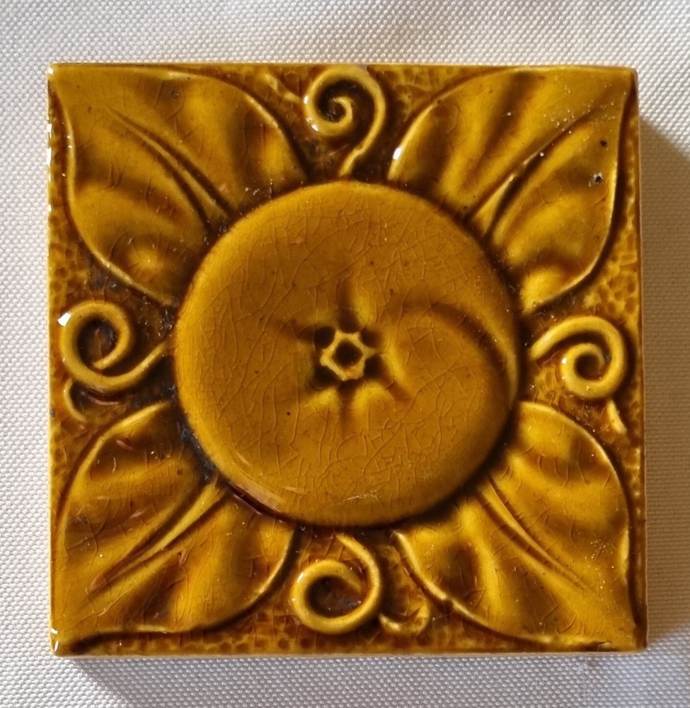 Three Arts & Crafts Tiles. 3"x3"