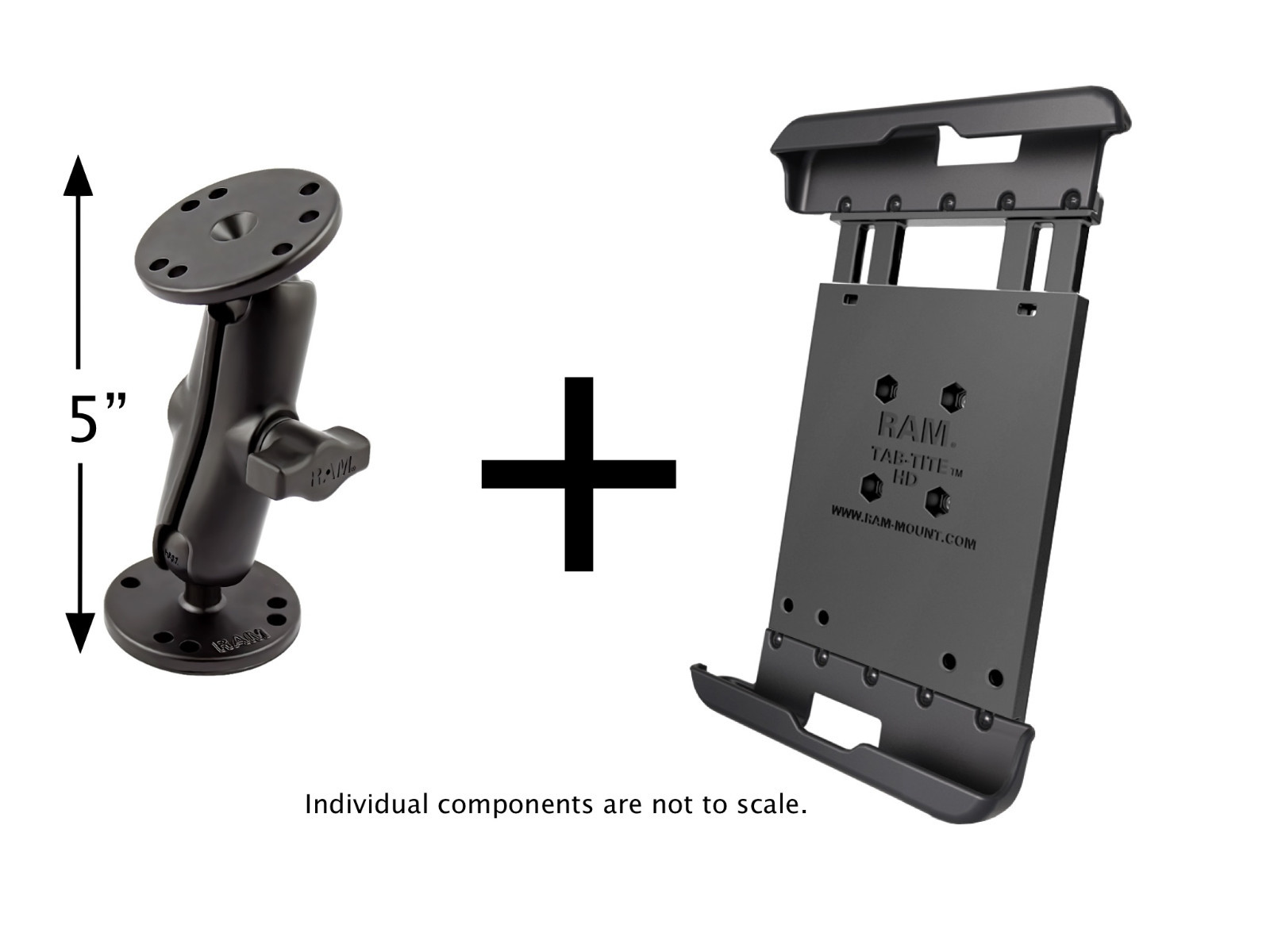 RAM Flat Surface Mount for iPad Mini, Use with Otterbox Case, Others
