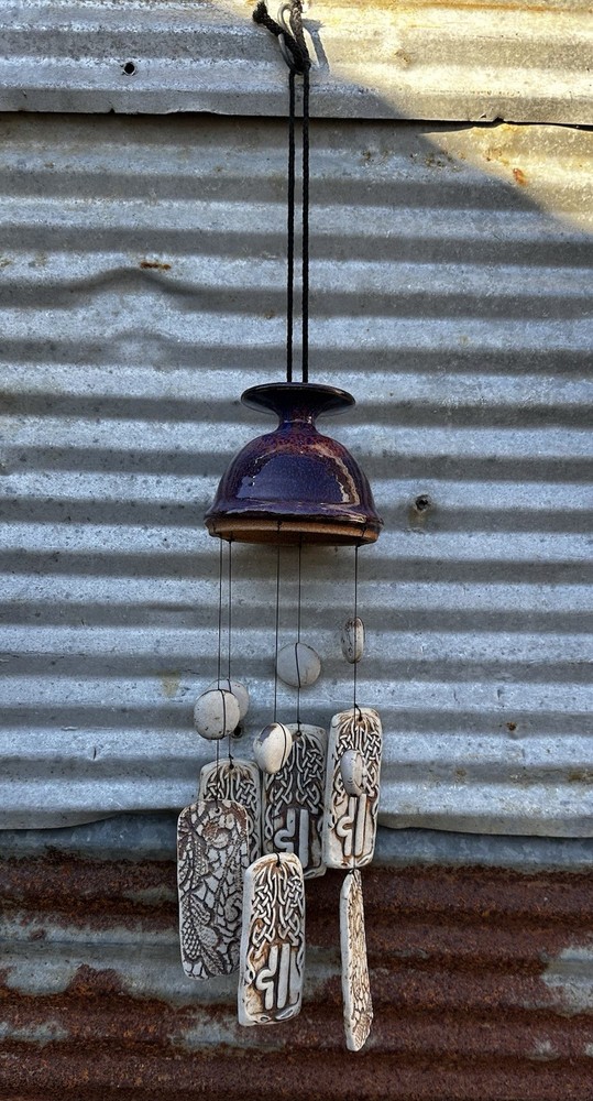 handcrafted ceramic wind chime decorative hanging round &rectangular pendants