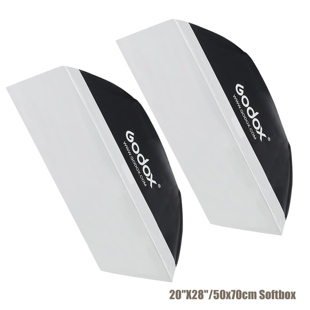 Godox 750W Professional Studio Strobe Flash Light Kit, 3-Light Godox Strobe L...