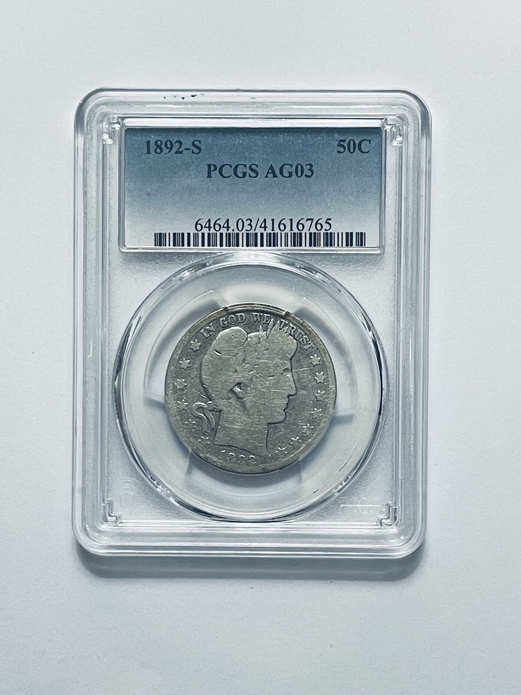 1892-S Barber Half Dollar PCGS AG03