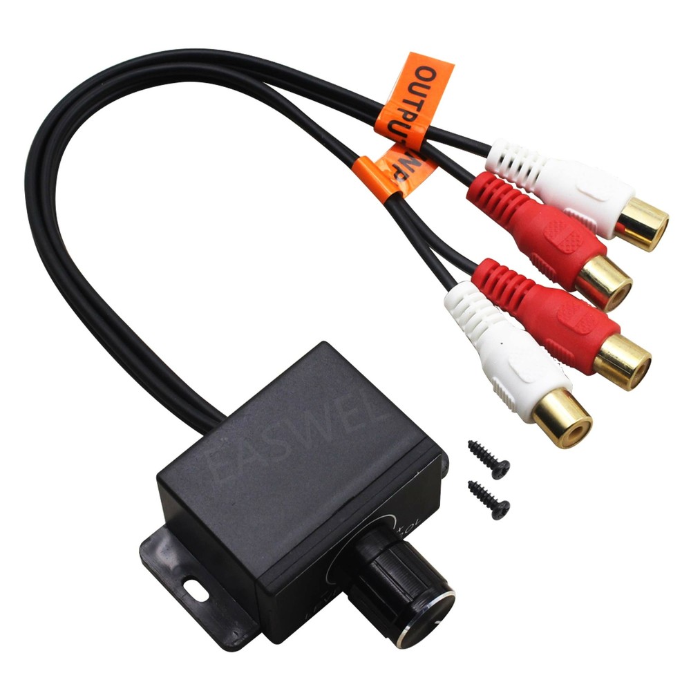 PAC Audio RCA Inline Signal Line Level Remote Volume / Gain Sub Controller LC-1