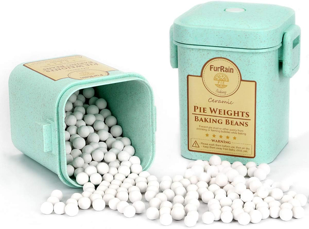 Ceramic Pie Weights Reusable 10Mm Baking Beans Pie Crust Weights Natural Ceramic