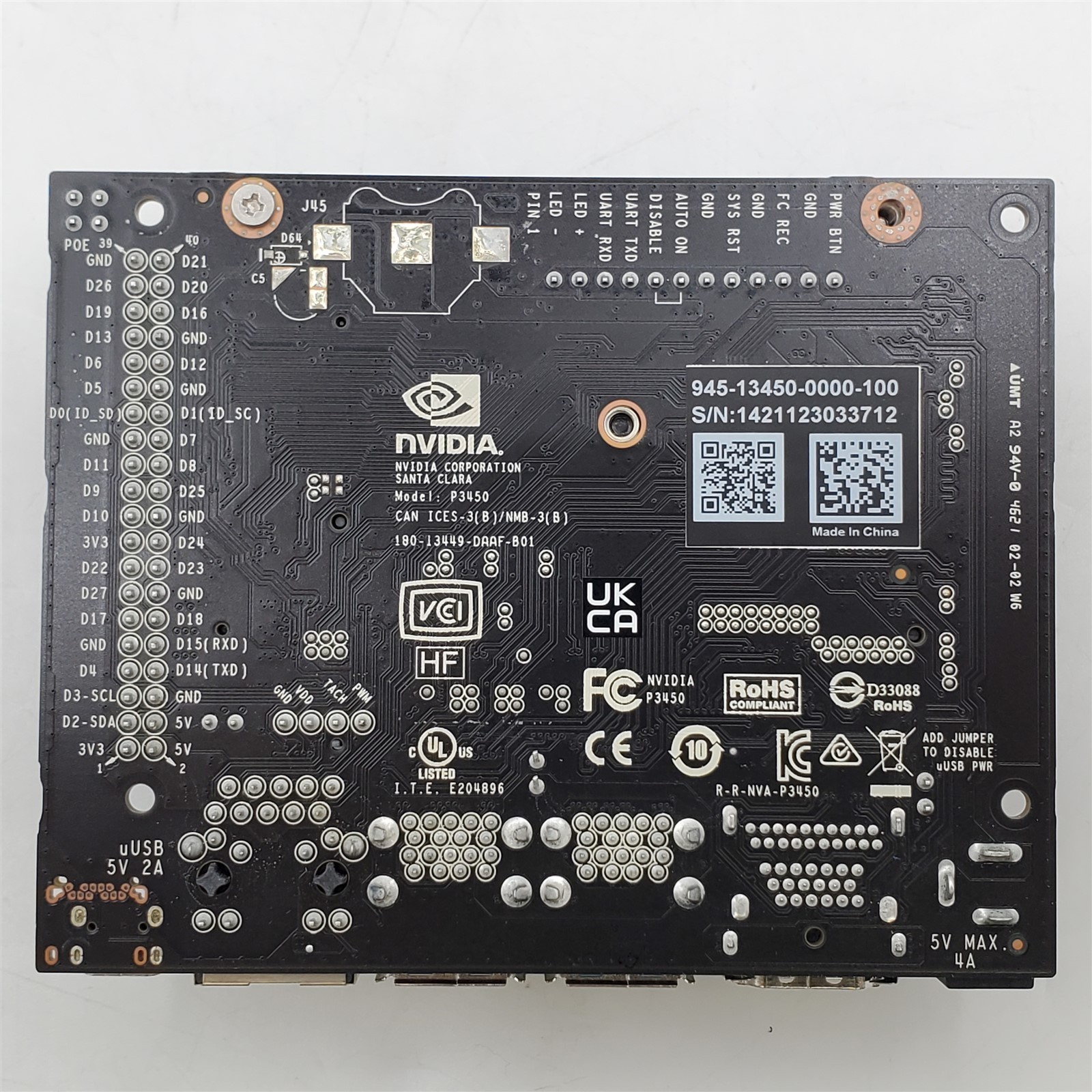 NVIDIA 945-13450-0000-100 Jetson Nano Board Computer Developer Kit