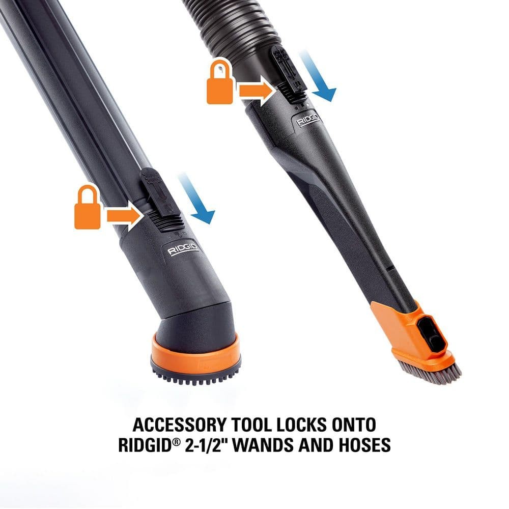 RIDGID 2-1/2 in. NXT Max Crevice Tool & Dusting Brush for Wet/Dry Vacs MAX2531