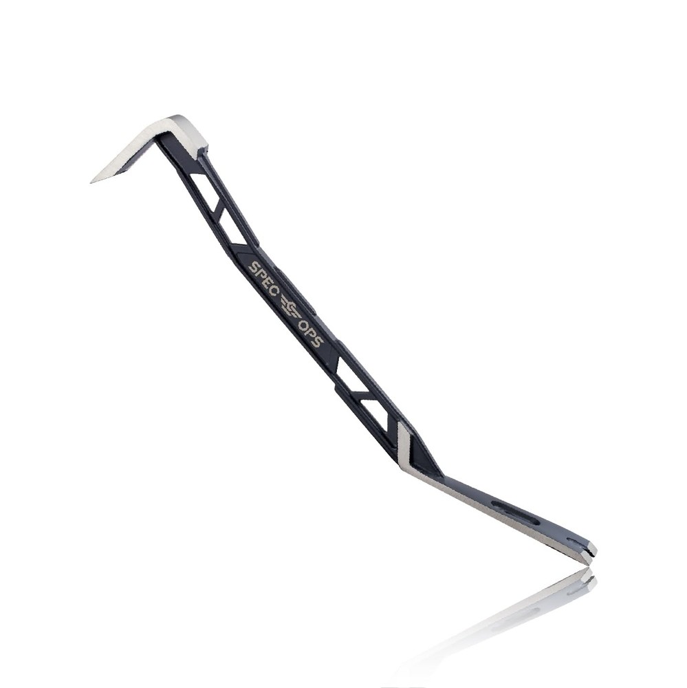 Spec Ops Tools 18" Flat Pry Bar Crowbar, Lightweight Skeletonized Black