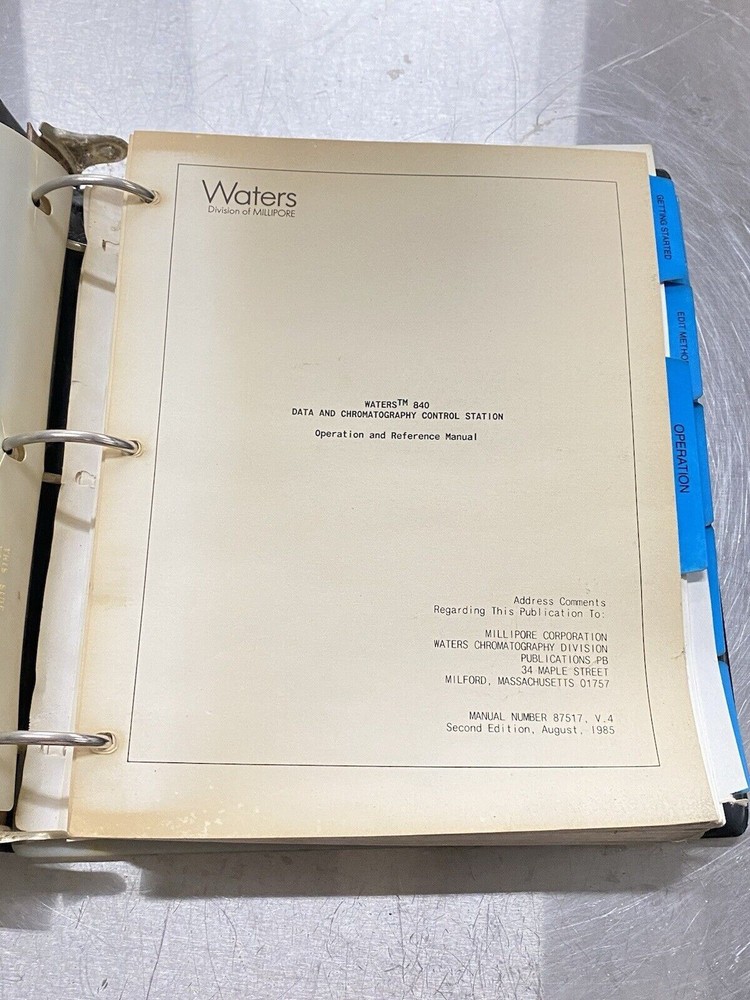 Waters WISP 840 Data & Chromatography Control Station - Users Guide / Manual