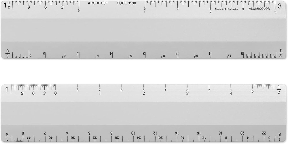 Architect 6 inch Ruler Scale w/ 4 Bevel for Drawing, Drafting & Engineering, ...