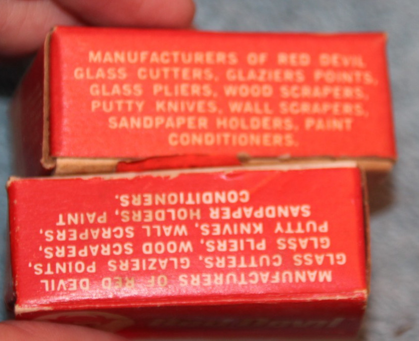 Qty 2 Vintage Red Devil No 1710 and #10 Push Points