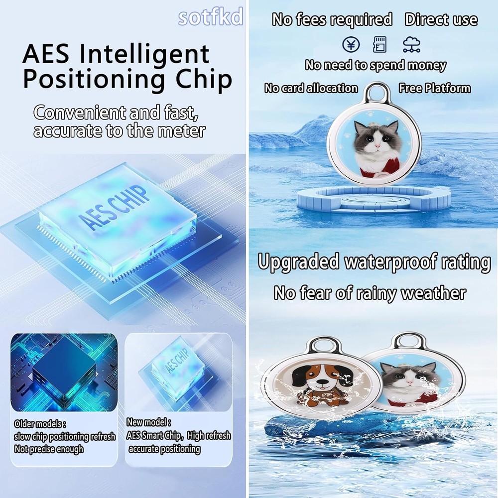MFi Certified 2-Pack GPS Tracker – Waterproof & Subscription Free for iOS Users