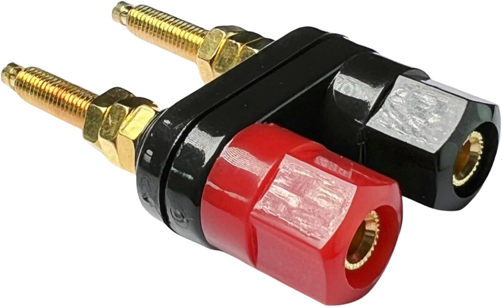 Dual Binding Post Terminal Banana Jack Socket Amp Speaker Power Connector 2 Pack