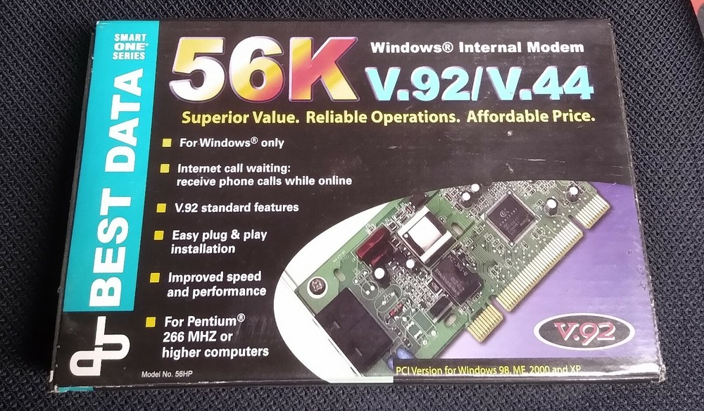 Best Data Windows (56HP) 56 Kbps Modem - Brand New