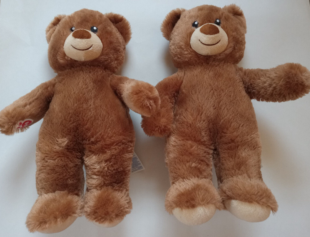Two EUC Build-A-Bear Workshop Brown Bears Stuffed Animals Plush