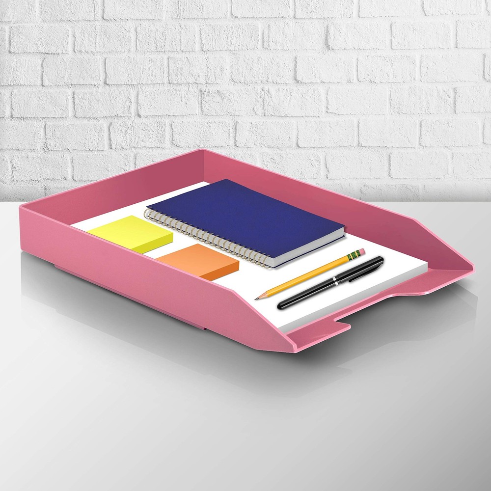 Stackable Letter Tray Front Load, Letter Size, Stacking Document Desk Office ...