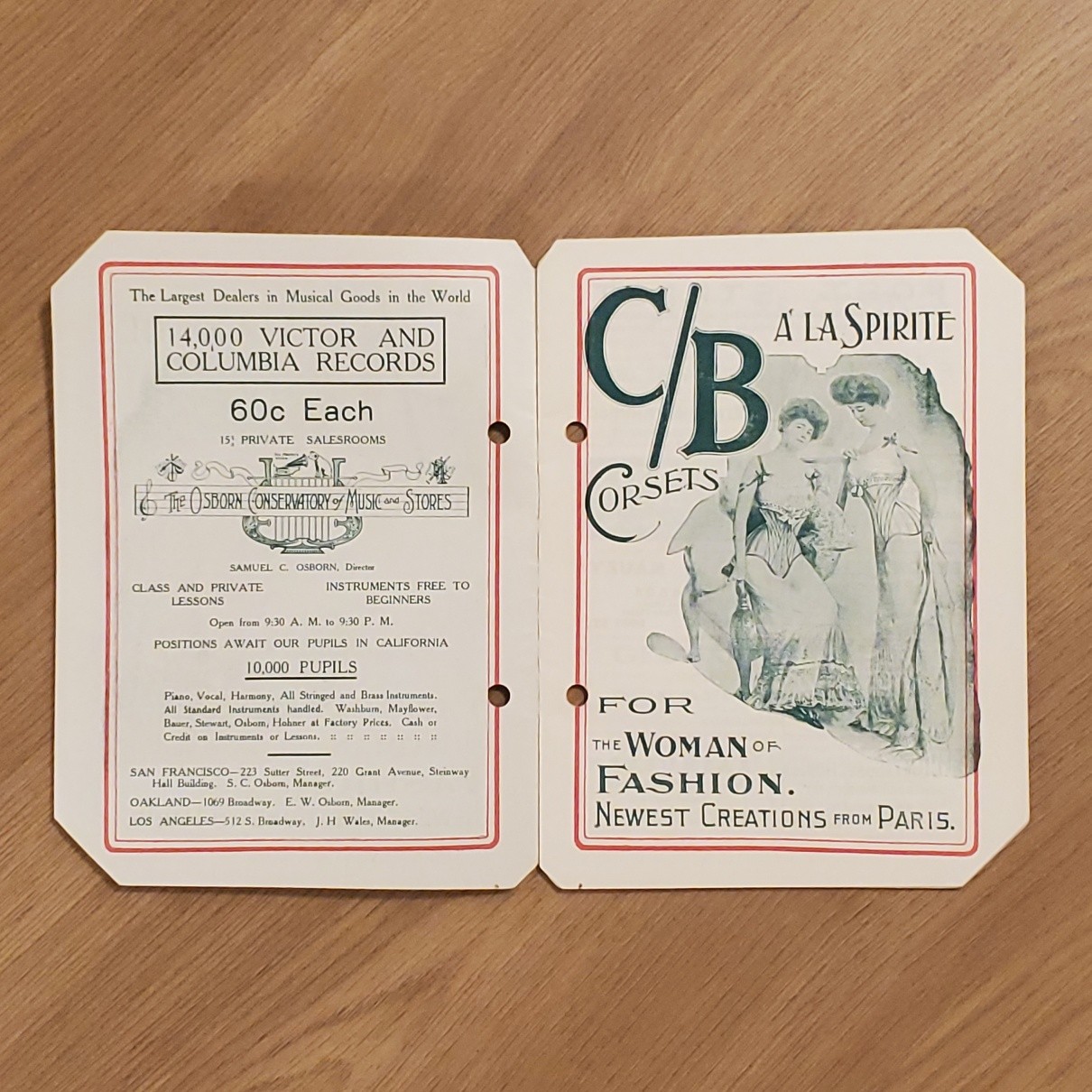 2226----1906 Columbia Theatre programs San Francisco destroyed by earthquake