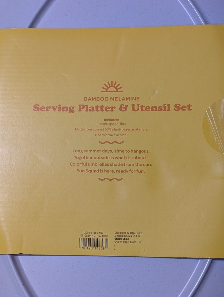 Sun Squad Serving Platter & Utensil Set