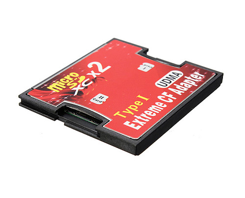 Dual PORT MICRO SD/SDXC TF TO COMPACT FLASH CF MEMORY CARD READER ADAPTER --US