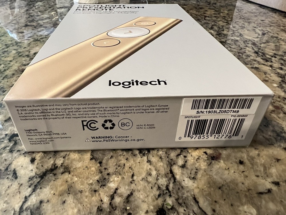 Logitech Spotlight Wireless Presentation Remote - Gold