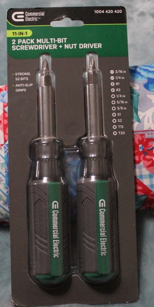 Commerical Electric 2 pack Multi-bit Screwdriver & Nut Driver - 1004 420 420