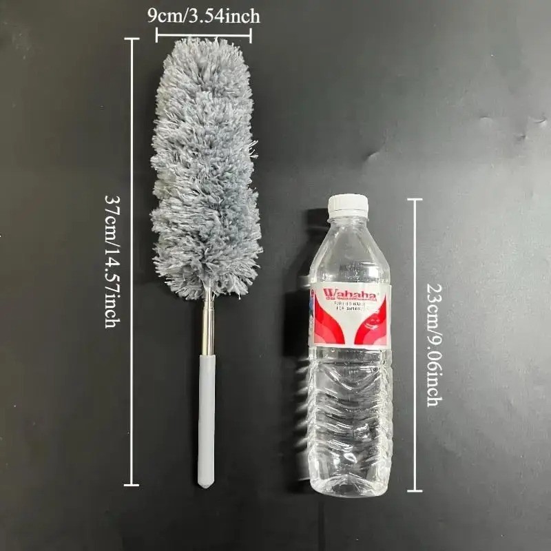 47" Extendable Microfiber Duster Bendable Washable Head Stainless Steel Pole