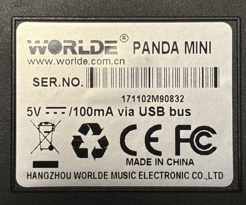 ammoon Worlde Panda Mini 25-Key USB Keyboard and Drum Pad MIDI Controller