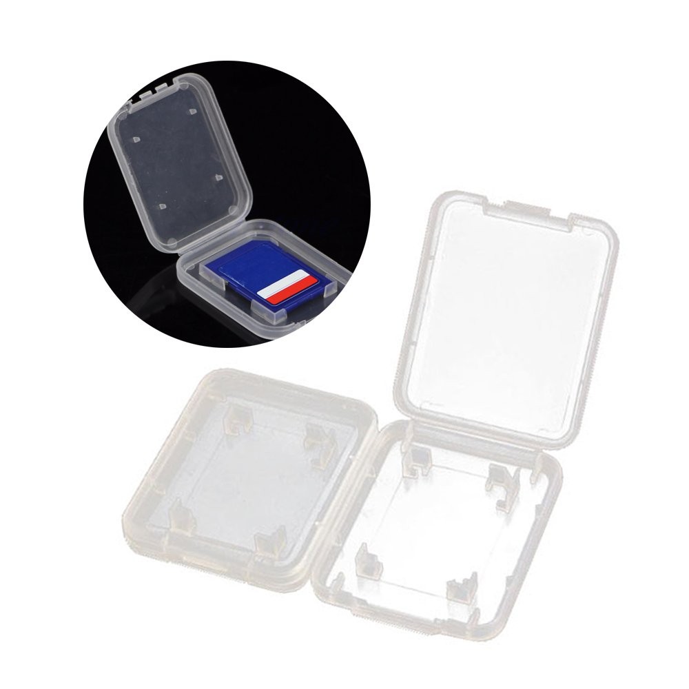 Plastic Memory Card Storage Case Compatible with SD MMC/SDHC PRO Duo White