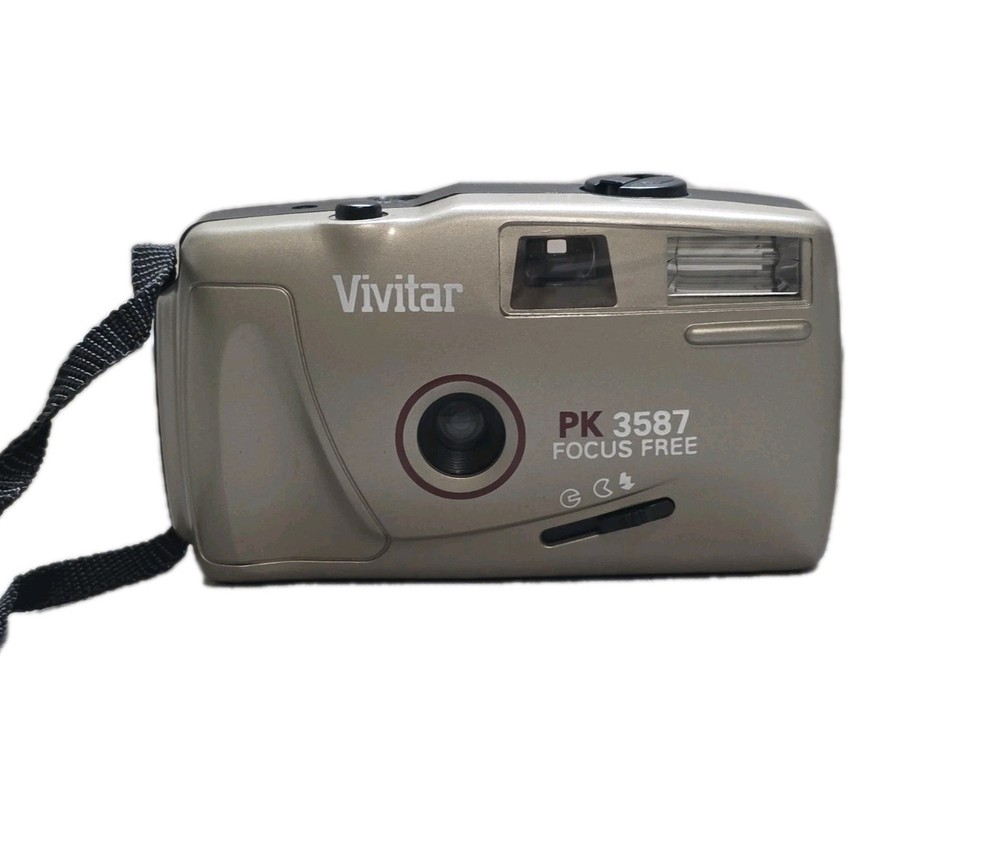 Vivitar PK3587 Focus Free Auto Focus Camera with Flash - Untested