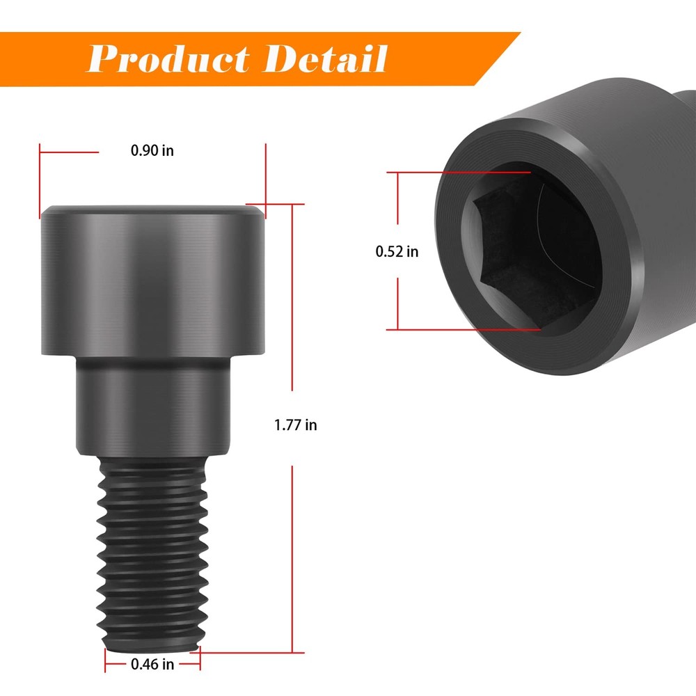 Hex Bolts for Olympic Bars - 2-Pack Replacement Hardware