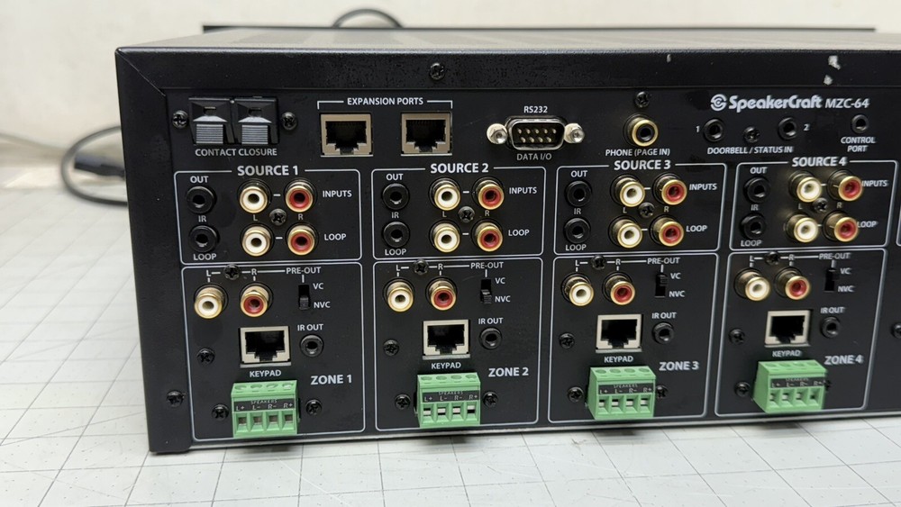 SpeakerCraft MZC-64 Multi-Zone AV Amplifier Controller WORKING PULL LOW 36 Hours
