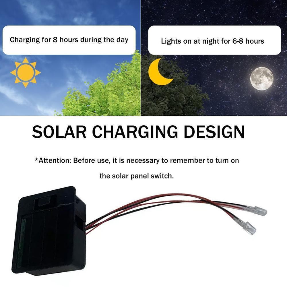 Solar Battery Box Replacement Solar Light Units with LED Warm Light