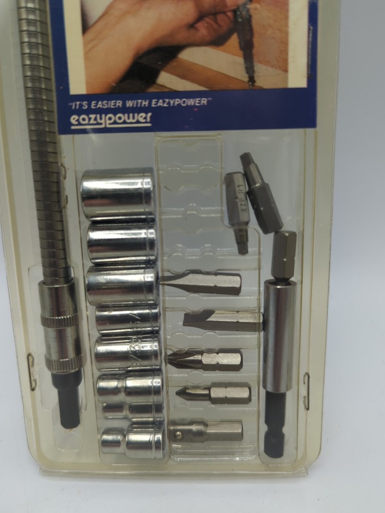 NOS Eazypower 79003 18 Piece Socket Tip Flex Set New Sealed