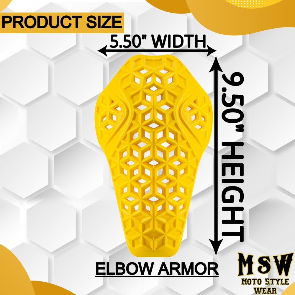 CE-2 Rated Elbow Armor for Motorcycle Jacket