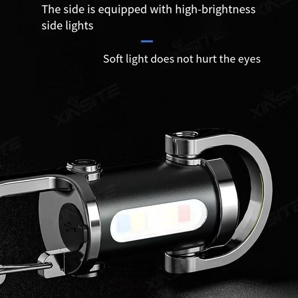 For Outdoor Mini Keychain Flashlight With USB Power Bank Functionality