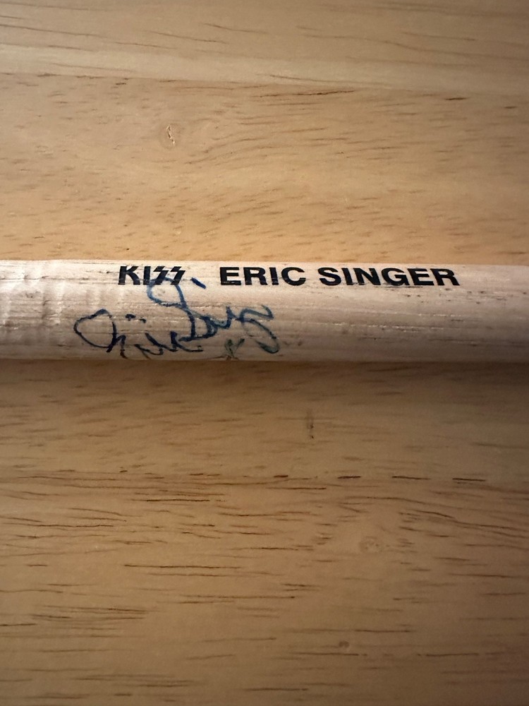 Eric Singer  KISS Stage-Used Signed Drumstick 2023 EOTR