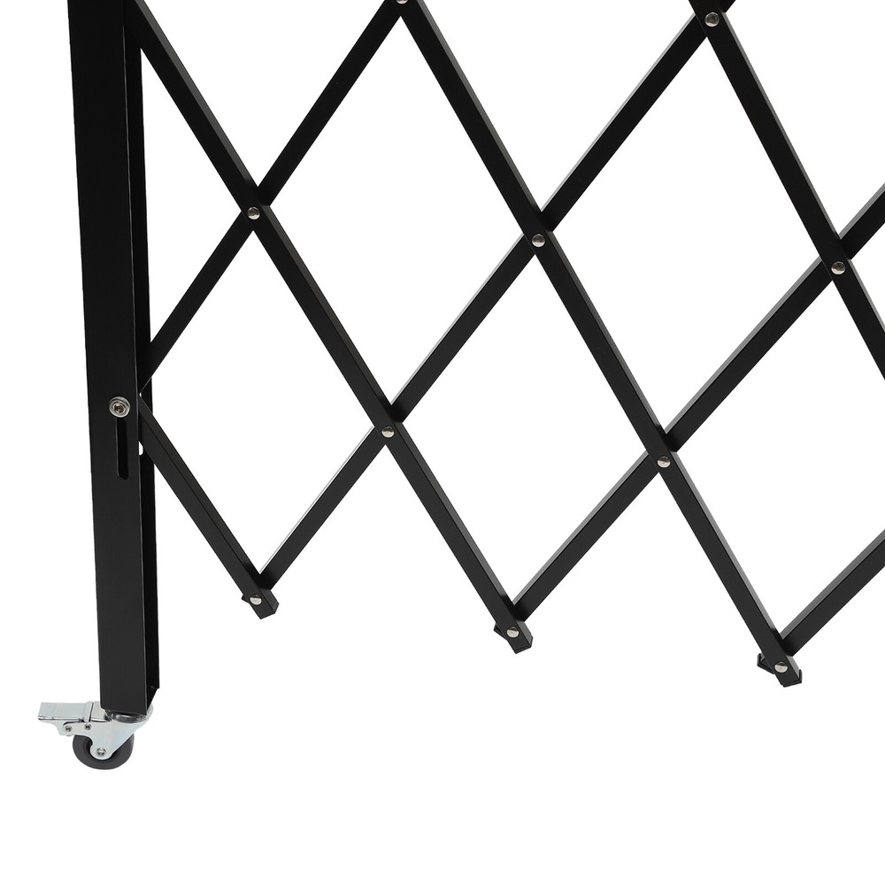 Rolling Barricade Security Gate Single Folding Doors Scissor Gate with Padlock